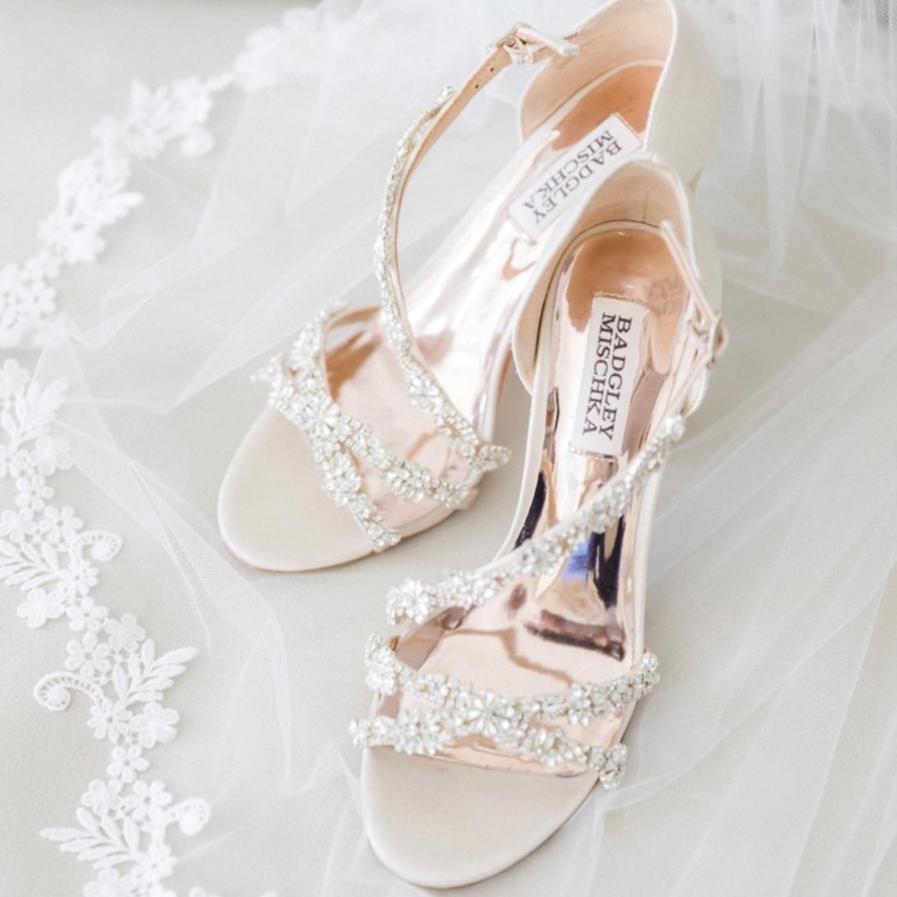 Badgley Mischka Omega Crystal Floral Sandal Bridal